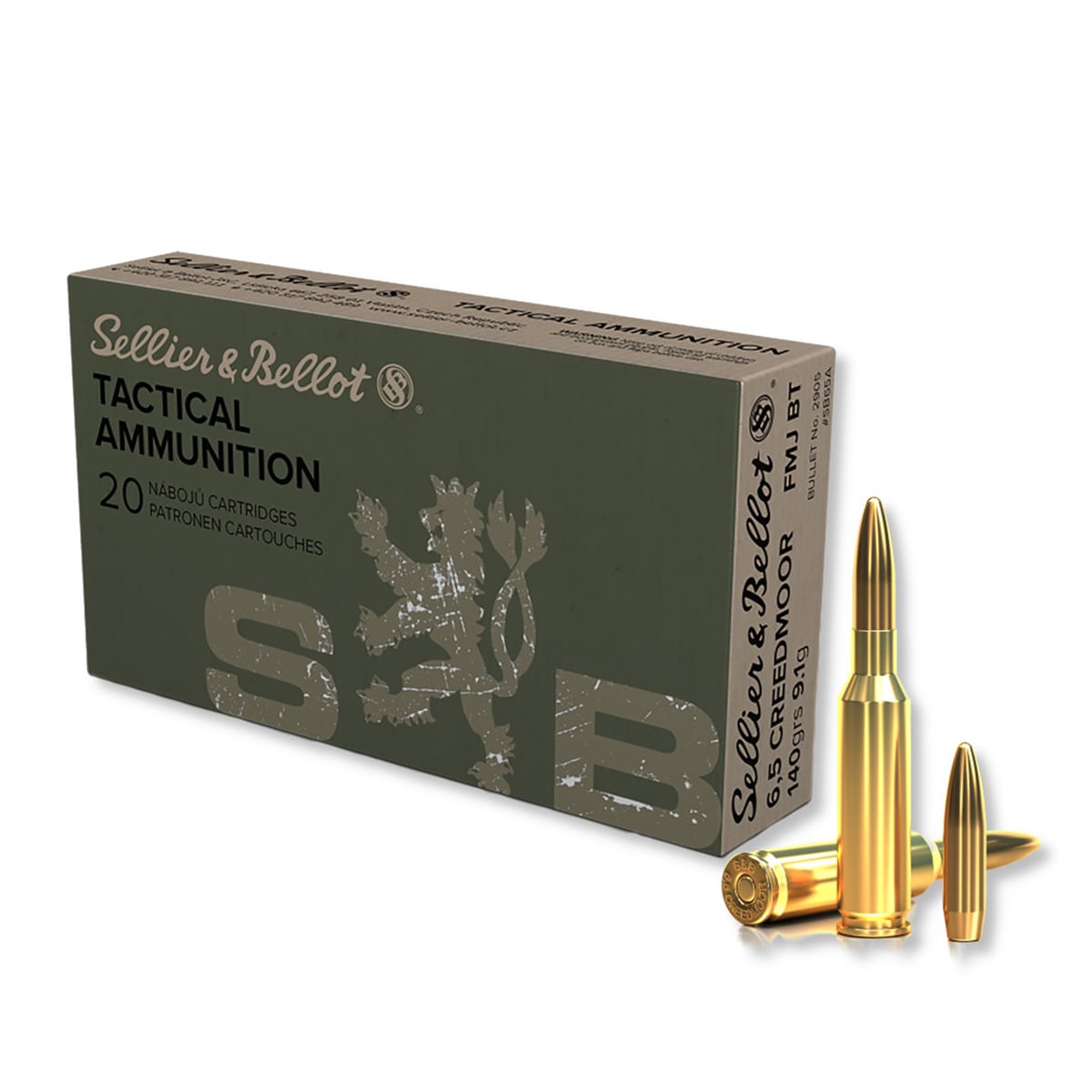 sellier-bellot 6.5 Creedmoor 140gr FMJ – 500rd