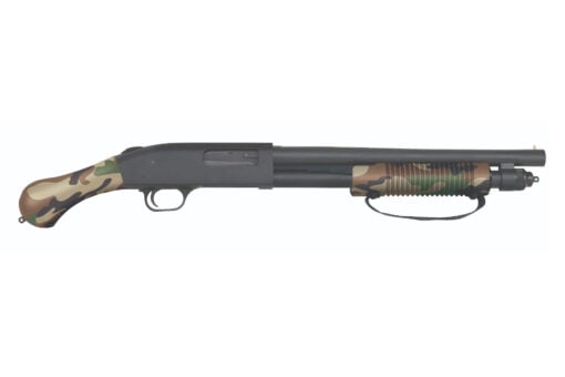 Mossberg 590 Shockwave 14 12 GA 3 5rd PumpAction Shotgun  Woodland Camo