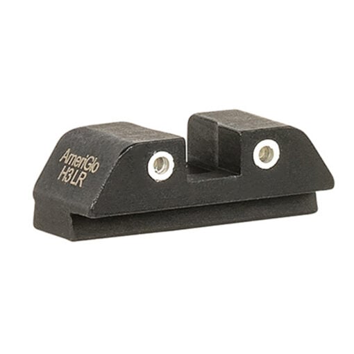 AmeriGlo GL8113R Classic Tritium Rear Sight for Glock Black | Green Tritium with White Outline Rear Sight