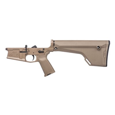 Aero Precision M5 Complete Lower Receiver w/ FDE MOE Grip & Fixed Rifle Stock - FDE Cerakote