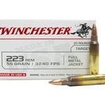 Winchester USA .223 Ammo 55 Grain FMJ USA White Box Rifle Ammo – 1000 Rounds