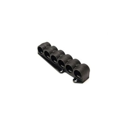 Mesa Tactical, 6-Shell Side Saddle, 12 Gauge, Fits Moss 930, On-gun shotshell carriers, Black Finish