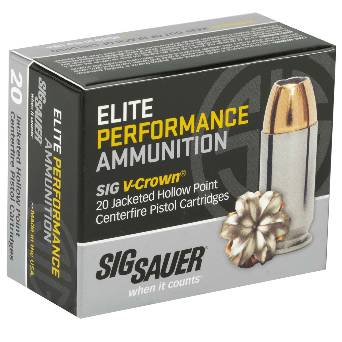 sig-sauer 10mm Auto 180gr V-CROWN – 200rd