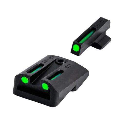 AR15 Discounts TruGlo TG131NT2 TFO Black | Green Tritium & Fiber Optic Front Sight Green Tritium & Fiber Optic Rear Sight - $114.99 at AR15 Discounts