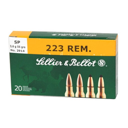 Sellier & Bellot .223 Remington 55 Grain SP Ammo Rifle Ammo - 1000 Rounds - AR15 Discounts