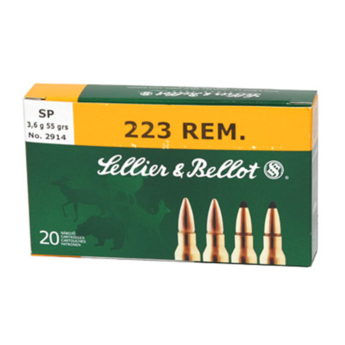 sellier-bellot .223 Remington 55gr SP – 1000rd