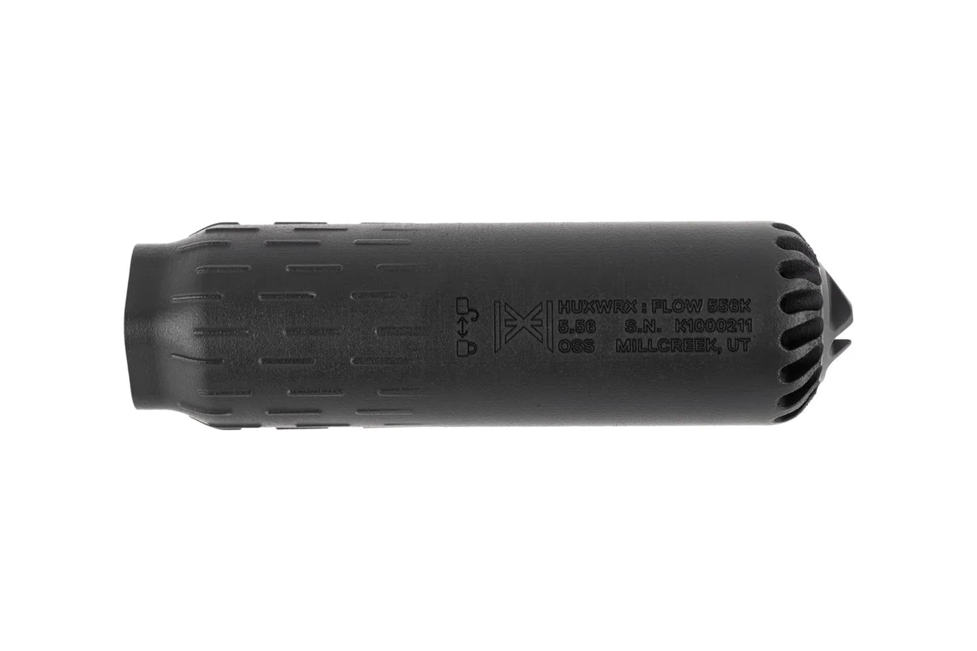HUXWRX FLOW 556K Suppressor With QD 1/2x28 Flash Hider - Black