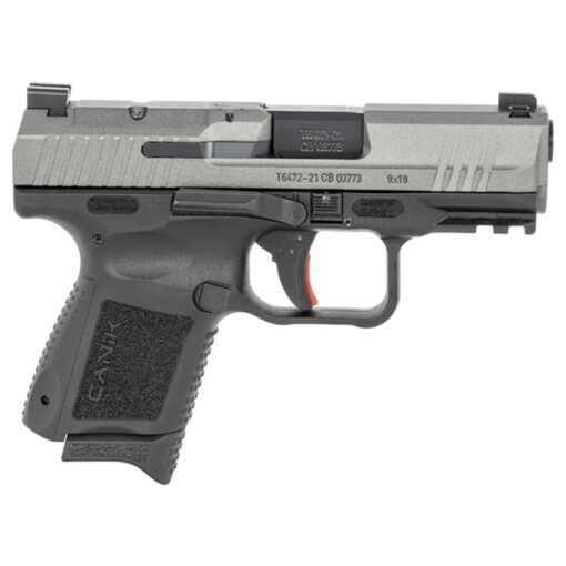 Canik TP9 Elite SubCompact 36 9mm Luger 151121 Tungsten Gray Slide Black Poly Frame wPicatinny Rail