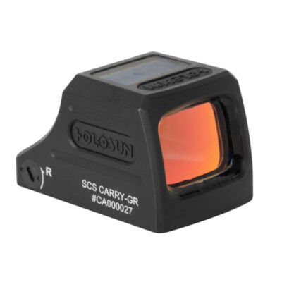 Holosun SCS-CARRY-GR Black Solar Charging 1x Multi-Reticle Green Dot Sight