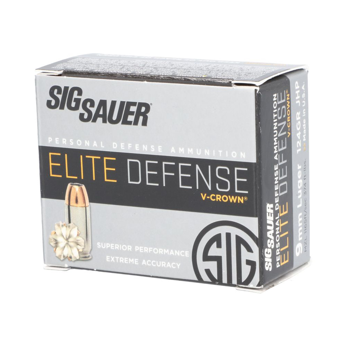 Sig Sauer 9mm Luger V-CROWN – 500rd