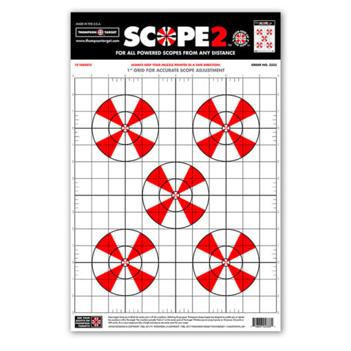Thompson Scope 2 Sight-In 12.5"x19" Paper Shooting Targets - 10 Pack - 