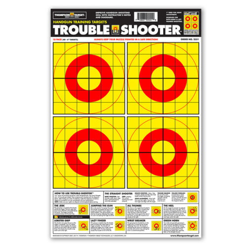 Thompson Trouble-Shooter Handgun Diagnostic 12.5"x19" Paper Shooting Targets - 10 Pack - 