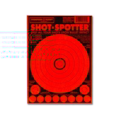 Thompson Shot Spotter Orange - Adhesive Shooting Targets - 6.5"x9" - 10 Pack