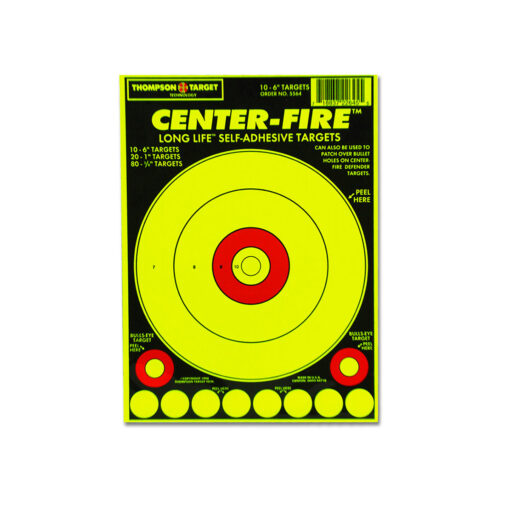 Thompson Center-Fire 6.5"x9" Adhesive Peel & Stick Targets - 10 Pack - Thompson Center Arms
