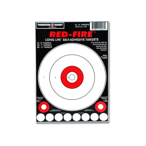 Thompson Red-Fire 6.5"x9" Adhesive Peel & Stick Targets - 10 Pack - 