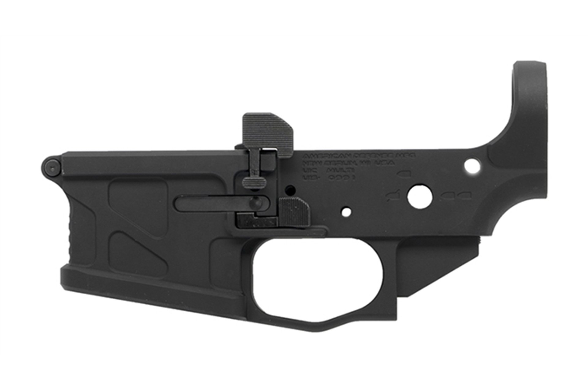 American Defense Mfg., UIC BILLET, Semi-automatic, Stripped Lower Receiver, 223 Remington/556NATO, Anodized Finish, Black