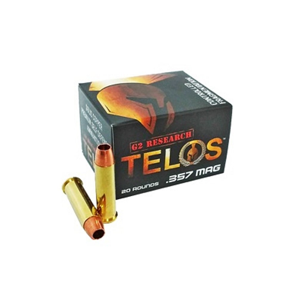G2 Research Telos 357 Magnum 105 Grain Lead Free Copper California Certified Nonlead Ammunition Handgun Ammo - 20 Rounds