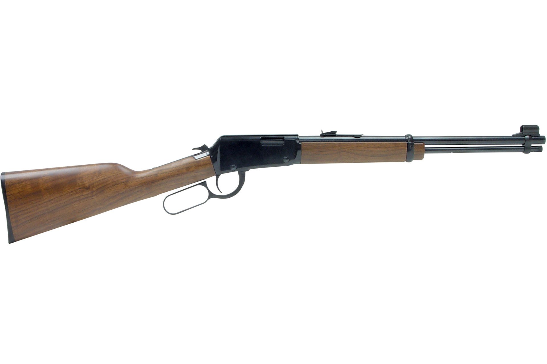 Henry Repeating Arms Lever Action Youth Rifle 22LR 16.125" Barrel Walnut Stock Adjustable Sights 15Rd - Blue