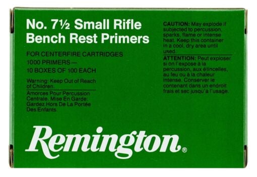 Remington Ammunition 22628 Centerfire Primers Benchrest Rifle 100 Per Box (Sold as Brick)