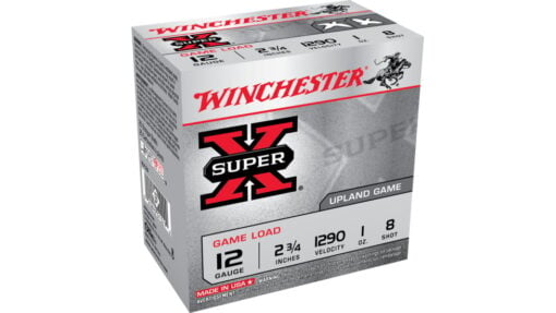 Winchester Super-X Game Load Ammunition 12 Gauge 2-3/4" 1 oz #8 Shot Shotgun Ammo - 25 Rounds - AR15 Discounts