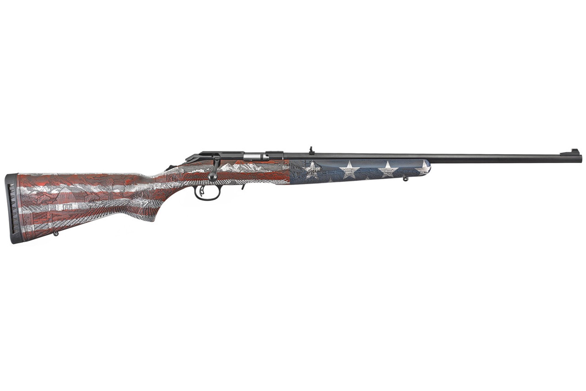 Ruger, American, TALO, Bolt, Rifle, 22 LR, 22", American Flag, Wood, 10Rd