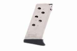 Walther PPK .380 ACP Magazine w/ Finger Rest  - 6rd - Nickel