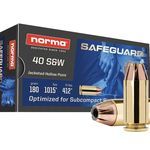Norma Safeguard 40 S&W 180 Grain Jacketed Hollow Point Handgun Ammo – 50 round box