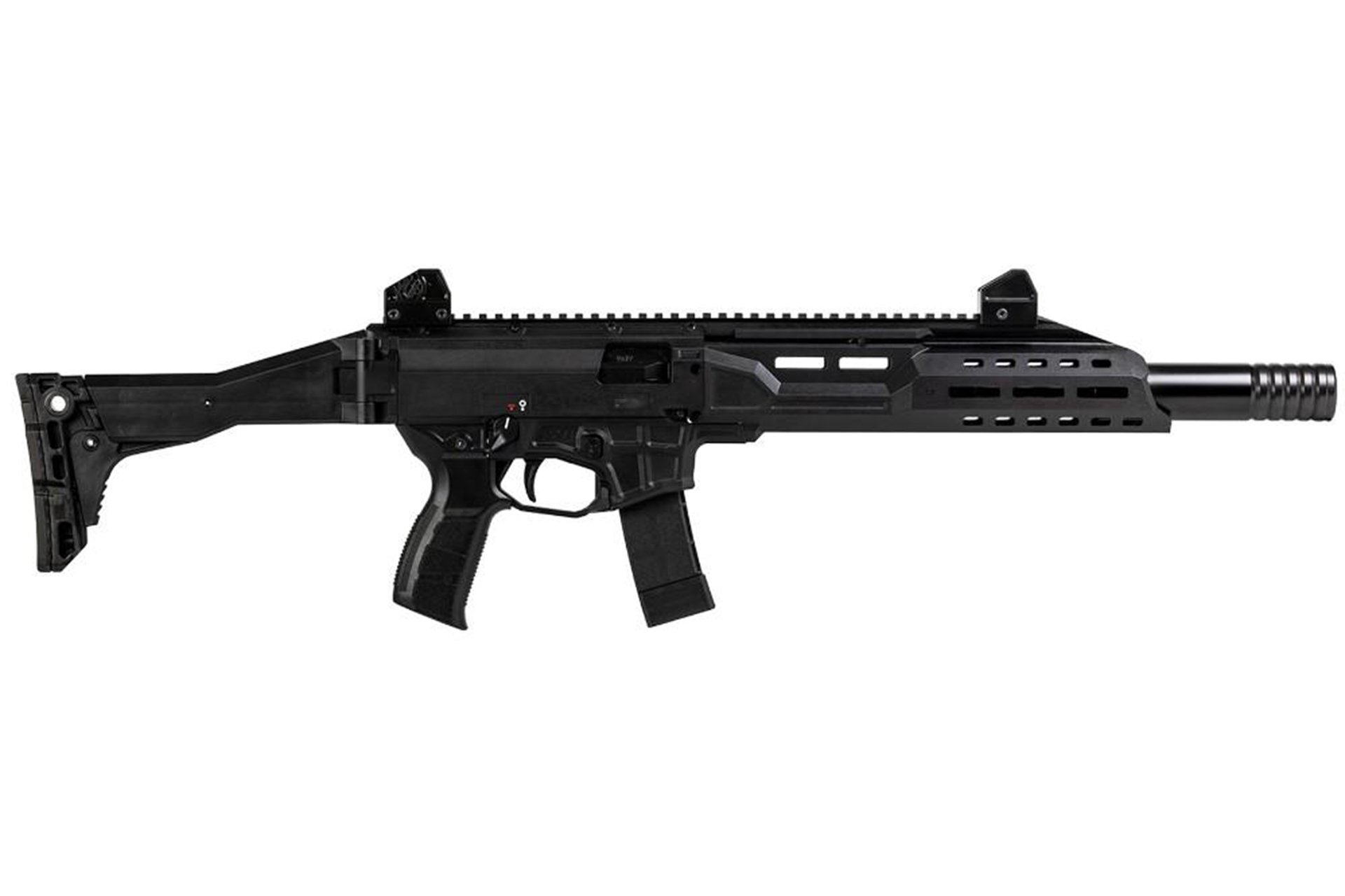 CZ 91422 Scorpion 3+ Carbine 9mm Luger 20+1 16.30" Faux Suppressor, Black, Polymer Rec, M-LOK Handgaurd, Folding Stock, Adj. Sights, Ambi Controls