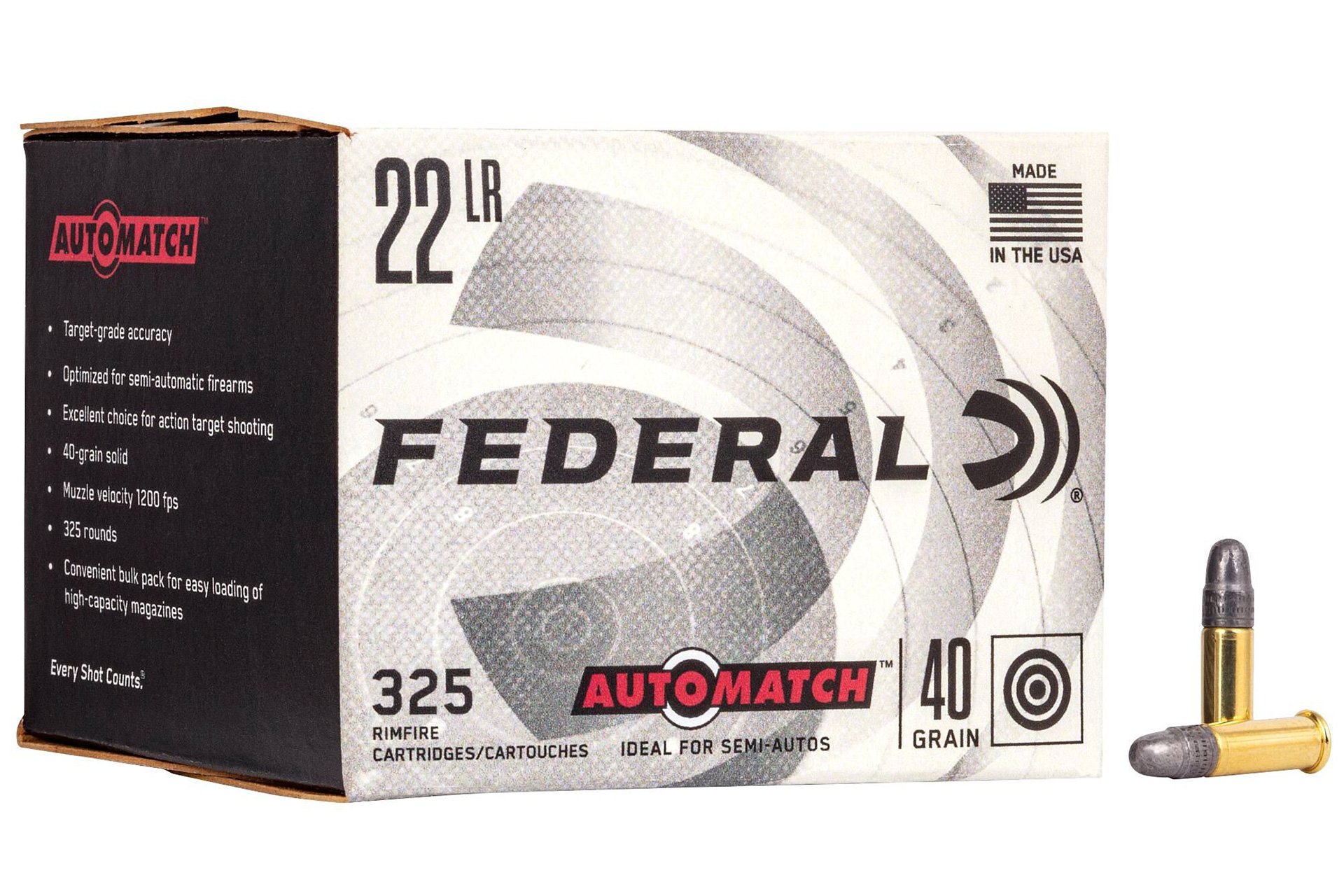 Federal Ammunition AM22 Champion Training 22LR 40 gr Lead Round Nose (LRN) Ammo Rimfire Ammo - 3250 Rounds