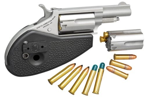 North American Arms 22MCHG Mini-Revolver 22 LR,22 Mag 5rd 1.63" Overall Stainless Steel - 