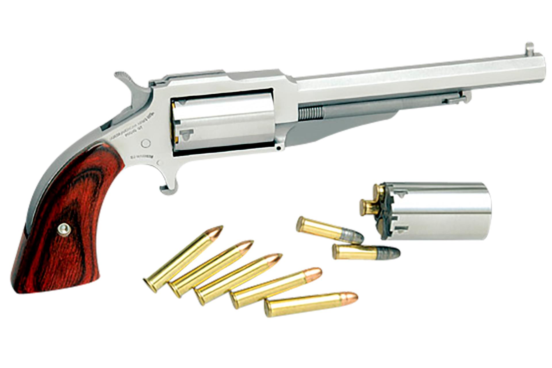 North American Arms, The Earl, Single Action, Revolver, 22LR/22 WMR, 4" Barrel, Stainless Steel, 5 Rd