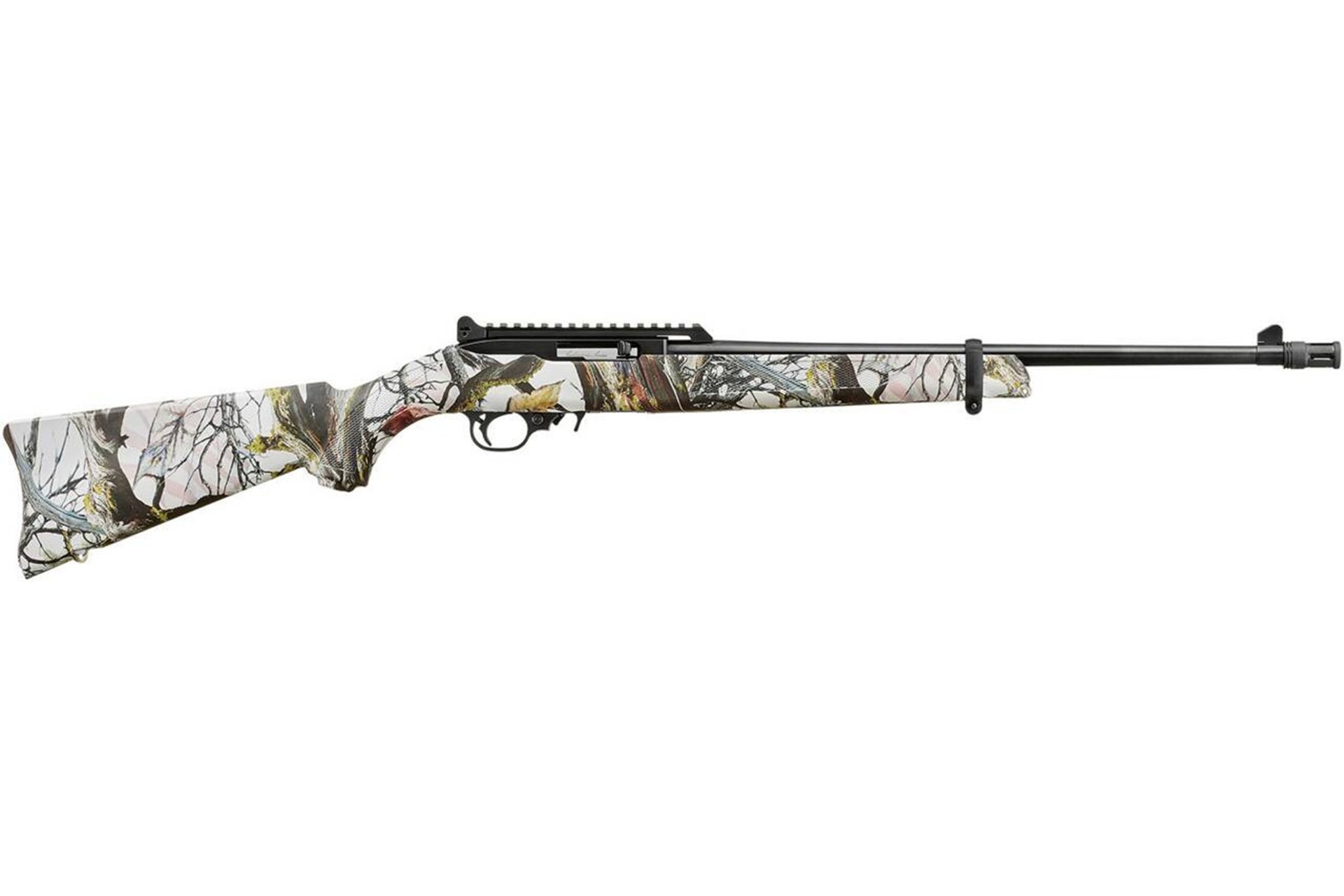 Ruger 10/22 5th Edition 18.5" 22 LR, 18.5"w/ Ruger Flash Suppressor, American Camo Synth Stock, 10 Rd