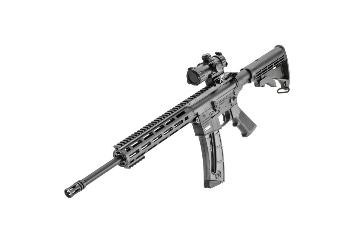 - S&W M&P15-22 Sport OR 25 Rounds 22 Long Rifle Semi Auto Rifle - Blue ...
