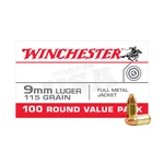 Winchester USA 9mm Luger 115 Grain Handgun Ammunition – 1000 round case