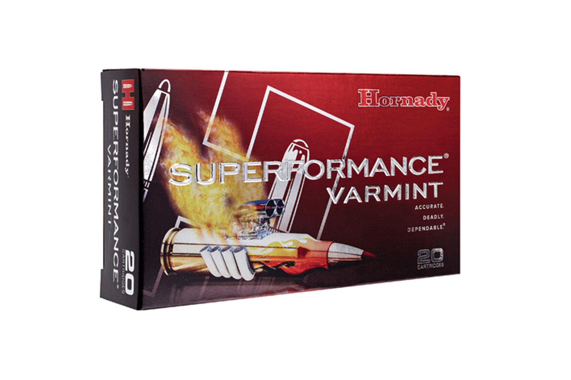 Hornady Superformance 22-250 50 Grain V-Max Rifle Ammo - 20 Rounds