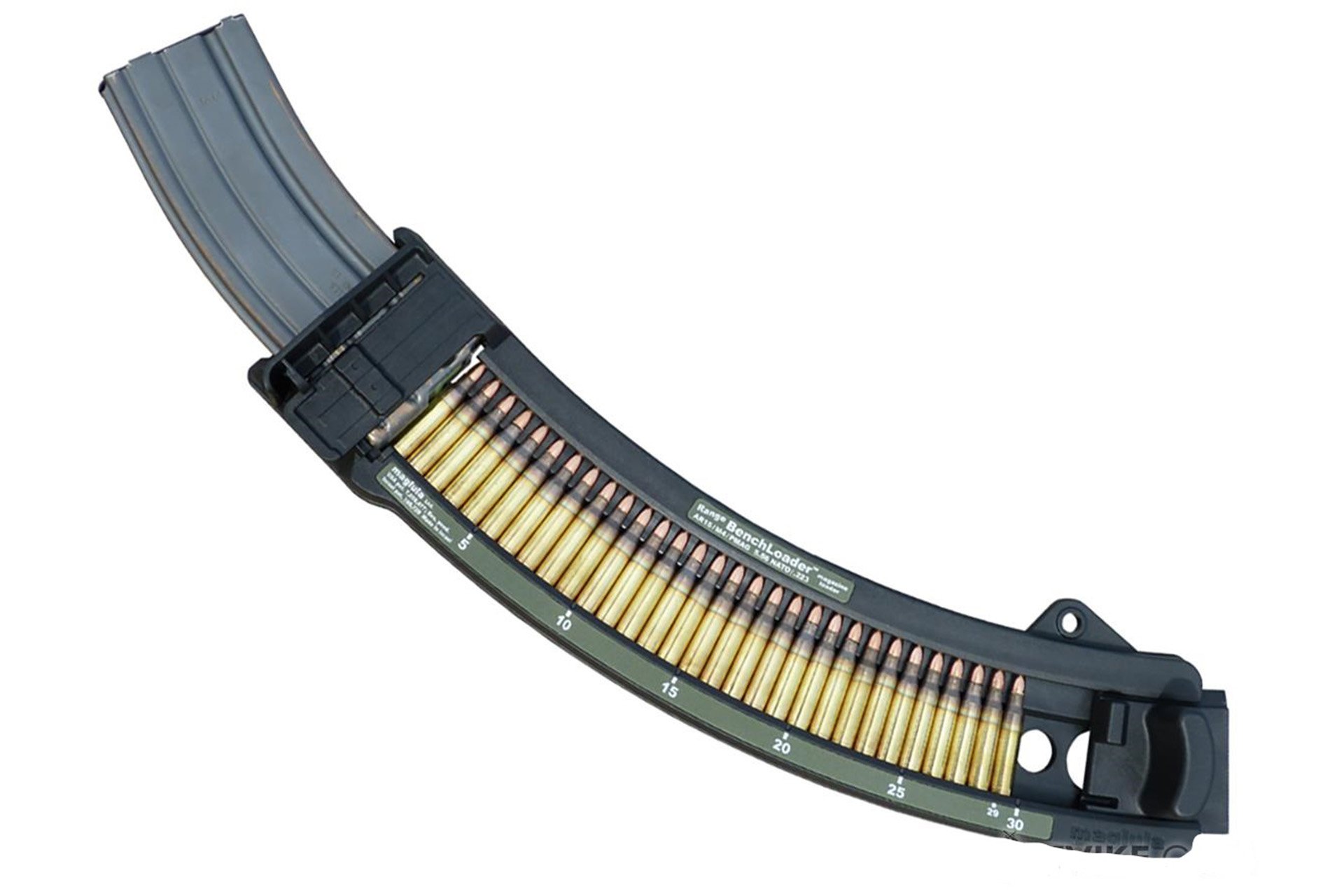 Maglula ltd., Mag Loader, Range Benchloader, 223 Rem/556NATO, 30 Rounds, Fits AR-15, Polymer, Black