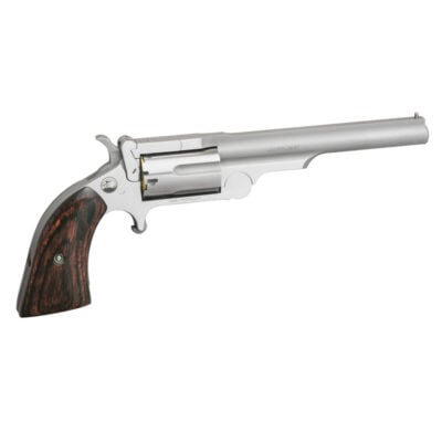 North American Arms 22MR4 Ranger II 22 WMR Caliber with 4" Barrel, 5rd Capacity Cylinder, Overall Stainless Steel Finish & Rosewood Boot Grip