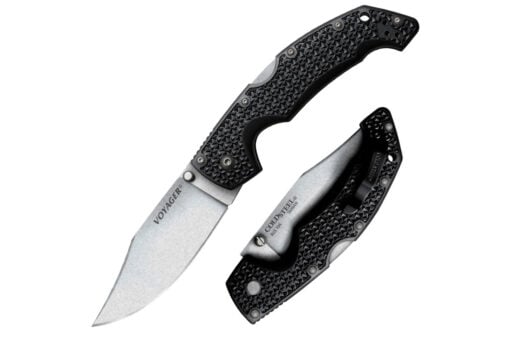 VOYAGER LARGE CLIP POINT - PLAIN EDGE AUS10A STEEL
