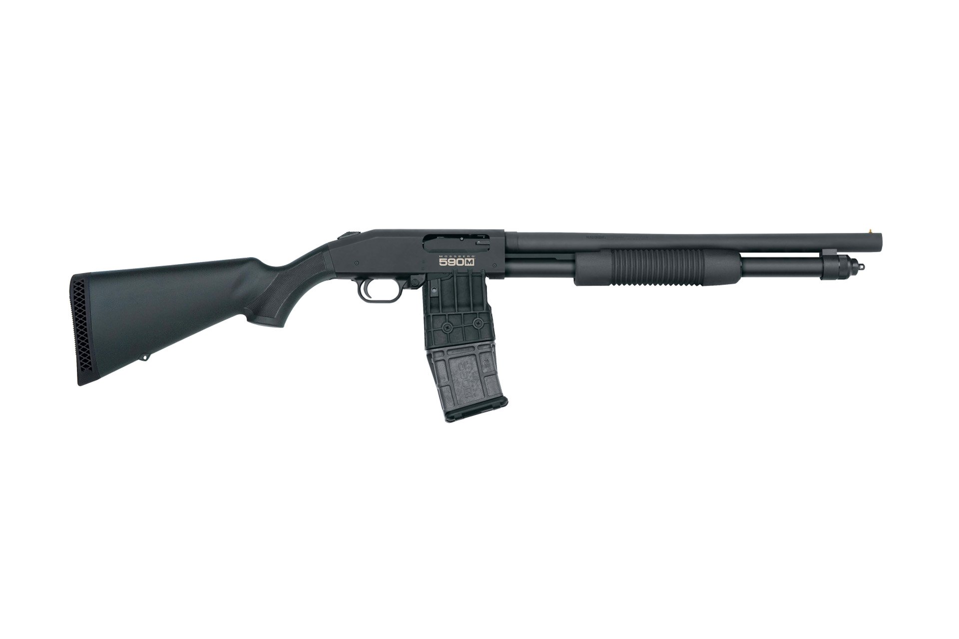 Mossberg 590M Mag-Fed 12GA 18.5" 10+1  2.75" Pump-Action Shotgun - Black