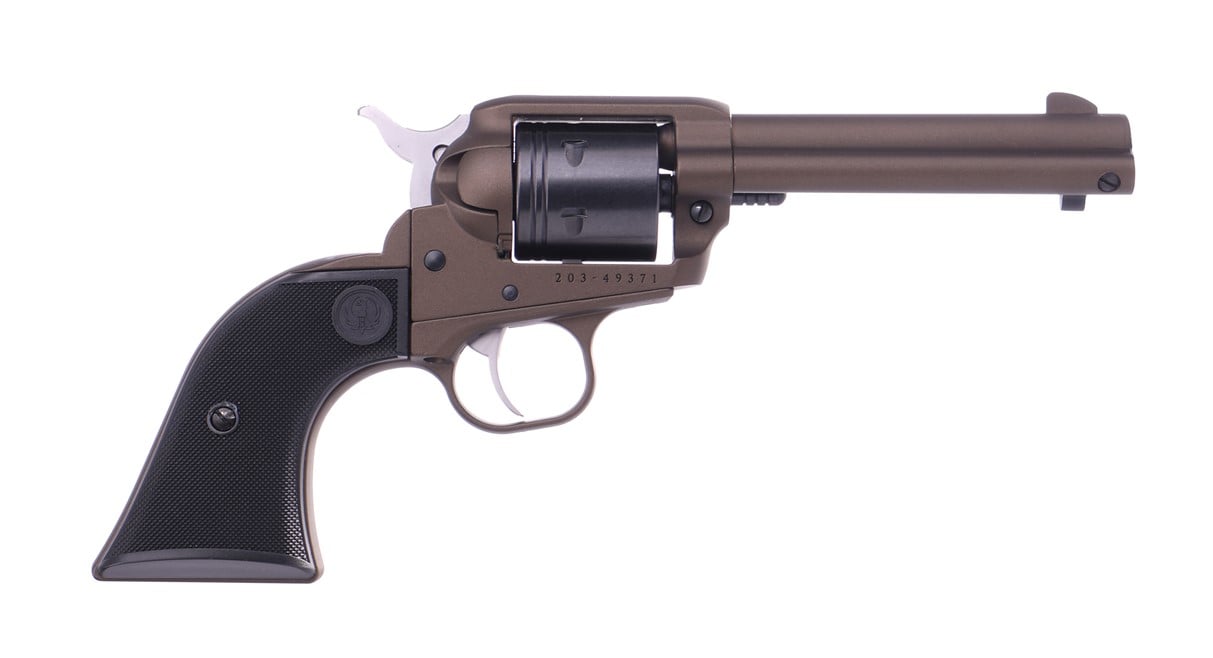 Ruger Wrangler Midnight Bronze 4.62" 22 Long Rifle Revolver - FDE/Tan, 4.60" Barrel, 6 Rounds, 3-Dot Sights