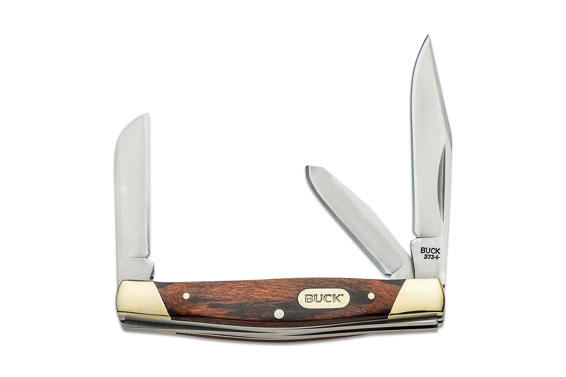 Buck Knives 373 Trio Pocket 3-Blade  Knife - Wood Grain Handle