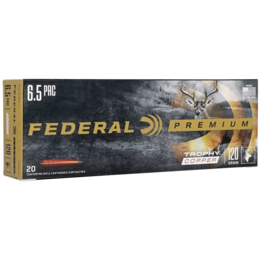 AR15 Discounts Federal P65PRCTC1 Premium 6.5 PRC 120 gr Trophy Copper Rifle Ammo - 20 Rounds - $69.95 at AR15 Discounts