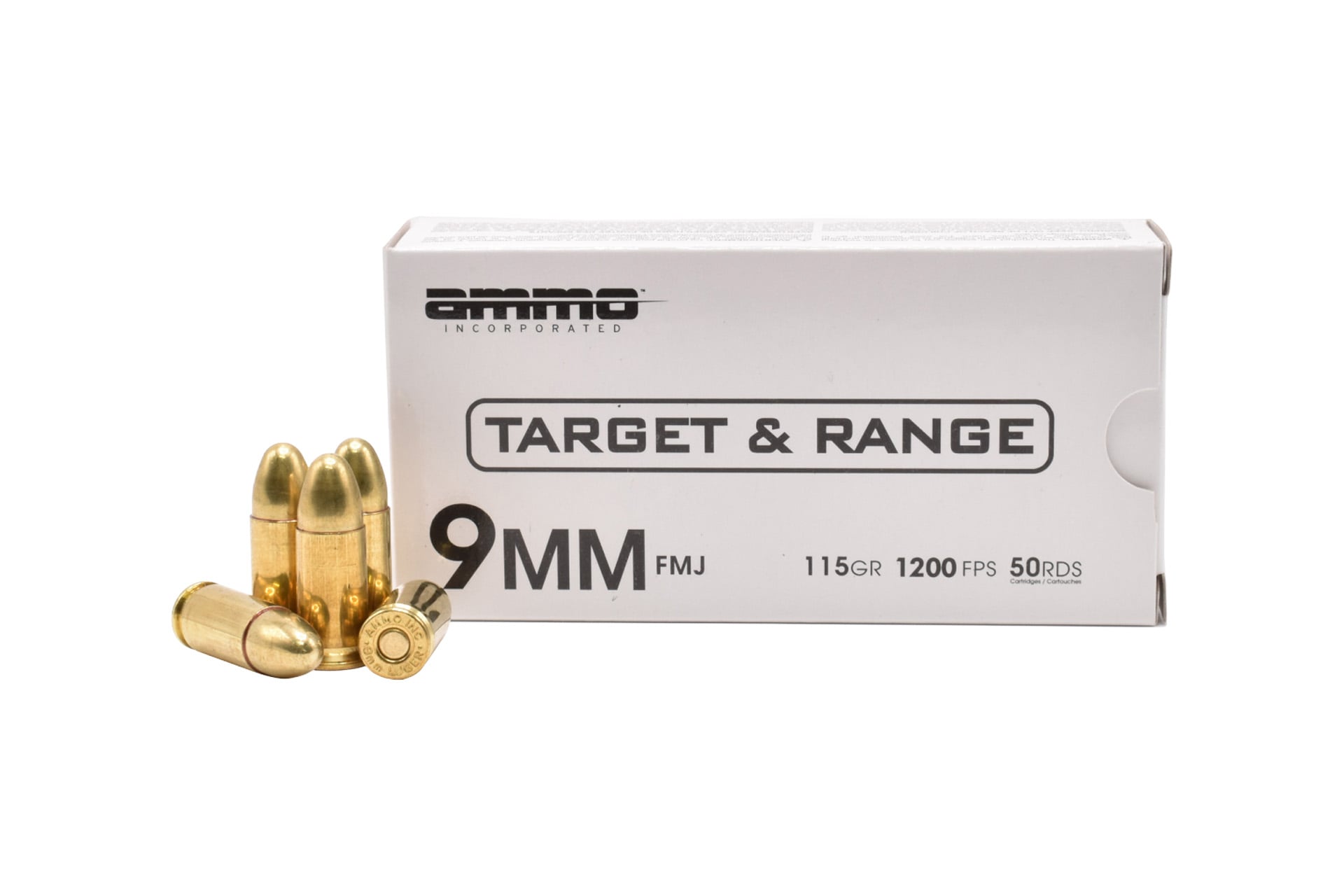 Ammo 9mm Luger 115gr FMJ – 50rd