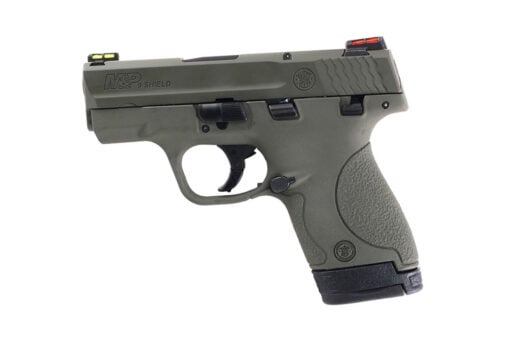SW MP Shield CA 9mm Hi Viz Sights Pistol Full OD Green