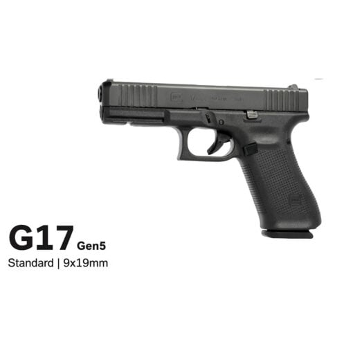 Glock 17 G5 449 Full Size 9MM Matte Finish Fixed Sights 10Rd 3 Mags nDLC Finished Slide and Barrel Front Serrations No Finger Grooves