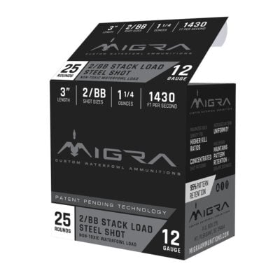 Migra Steel Shot Staxd Load 12 Gauge 1.25 oz 3" 4/6 Shotgun Ammunition Shotgun Ammo - 25 Rounds