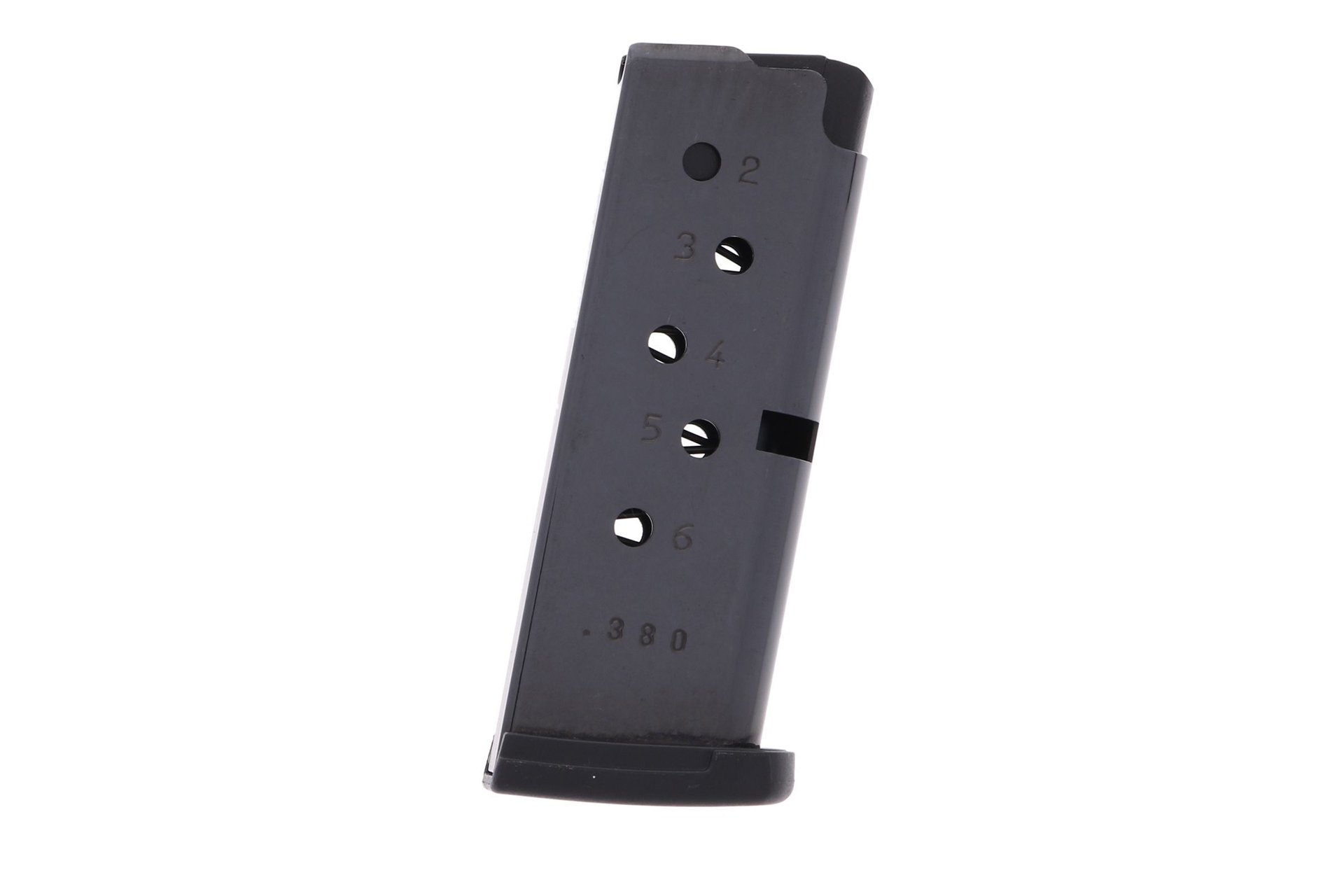 Ruger, Magazine, 380ACP, 6 Rounds, Fits Ruger LCP, with Finger Rest, Steel, Blued Finish