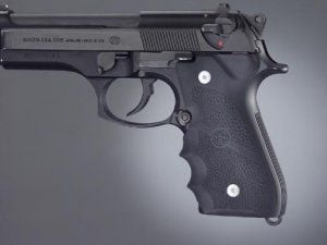 HOGUE WRAPAROUND RUBBER GRIPS WITH FINGER GROOVES FOR BERETTA 92FS 92SB 96 AND M9 92000