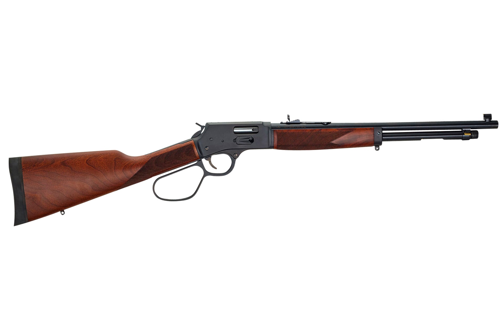 Henry Repeating Arms Big Boy Side Gate 45 Long Colt Lever Action Rifle – 10+1 Rounds 20″ Barrel American Walnut Stock Wood Blue/Black