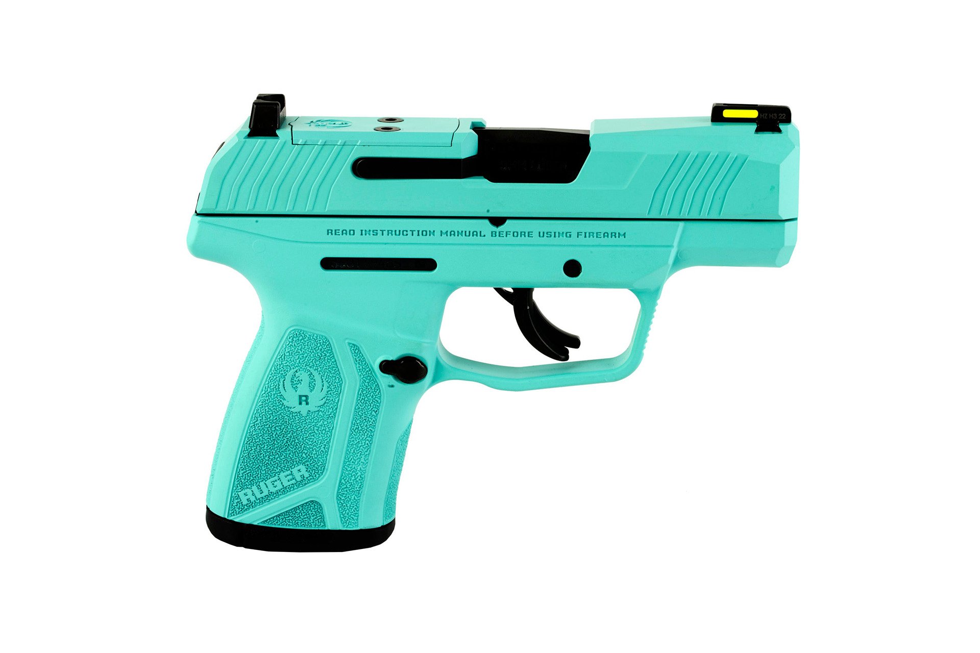 Ruger MAX-9 Semi Striker Fired Sub-Compact 9MM 3.2" Robin's Egg Blue 10 Rounds Optics Ready No Thumb Safety Front Night Sight